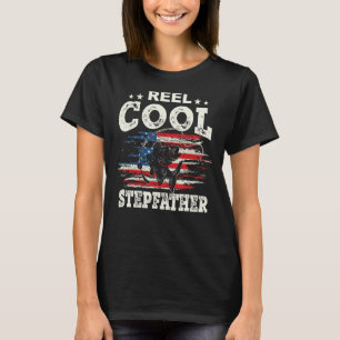 Männer Für Vatertag Angelrolle Cool Stiefvater T-Shirt