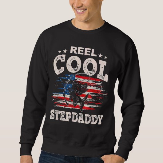 Männer für Vatertagsfischen Cool Stepdaddy Sweatshirt (Vorderseite)