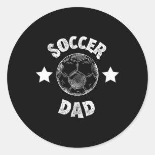 Männer Fußball Vater Familie Footbyll Team Spieler Runder Aufkleber