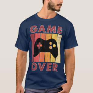 Männer Game Over Lustig Vintage Bräutigam Junggese T-Shirt