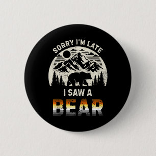 Männer Gay Bear Pride Wandern Retro Lustig Outdoor Button