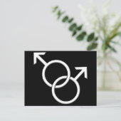 Männer-Gay Pride Postkarten Gleichgeschlechtliche  (Stehend Vorderseite)