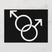 Männer-Gay Pride Postkarten Gleichgeschlechtliche  (Vorderseite)