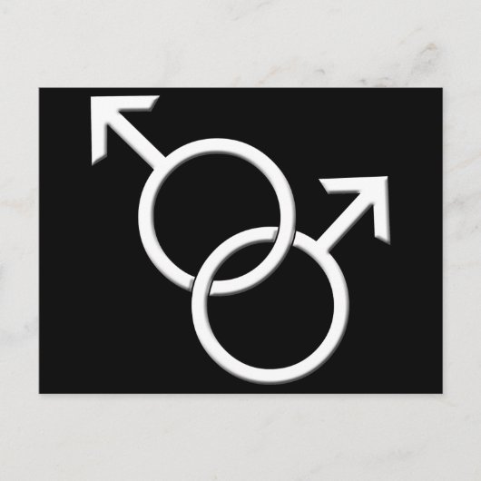 Männer-Gay Pride Postkarten Gleichgeschlechtliche  (Vorderseite)