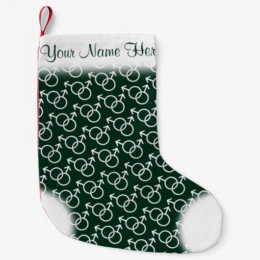 Männer Gay Pride Strumpf Custom Liebe Strumpf Kleiner Weihnachtsstrumpf (Vorderseite)