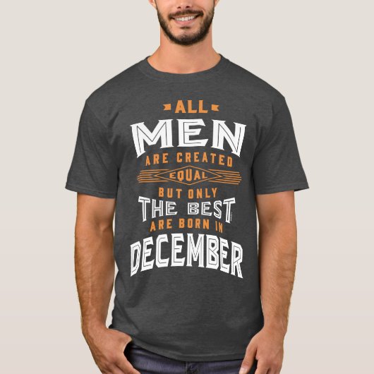 Männer Geboren im Dezember T-Shirt (Vorderseite)