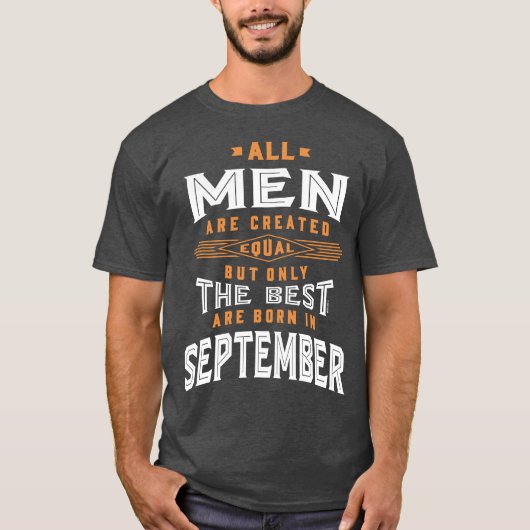 Männer Geboren im September T-Shirt (Vorderseite)