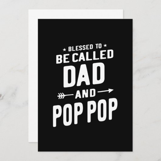 Männer gesegnet, als Vater und Pop-Pop-Väter bezei Dankeskarte (Vorne/Hinten)