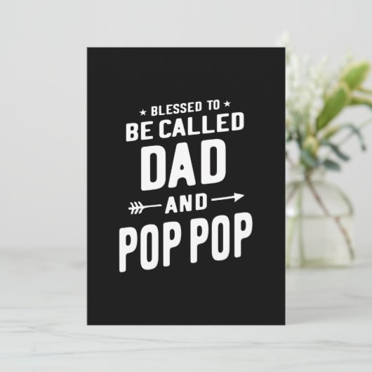 Männer gesegnet, als Vater und Pop-Pop-Väter bezei Einladung (Stehend Vorderseite)