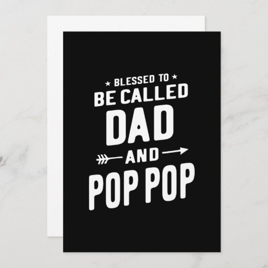 Männer gesegnet, als Vater und Pop-Pop-Väter bezei Einladung (Vorne/Hinten)