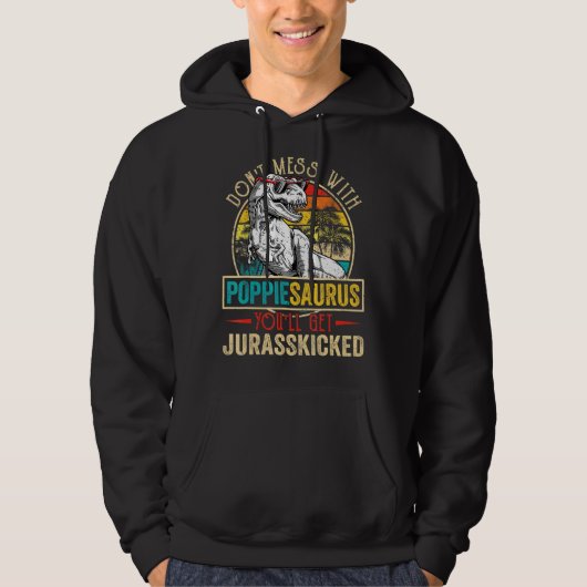 Männer gestört Poppiesaurus Dinosaurier Rex Fath Hoodie (Vorderseite)