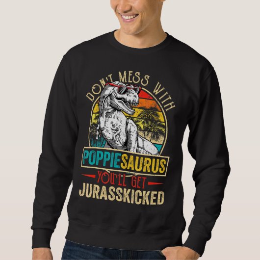 Männer gestört Poppiesaurus Dinosaurier Rex Fath Sweatshirt (Vorderseite)