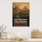 Männer Gewollt für das amerikanische Rote Kreuz Poster (Küche)