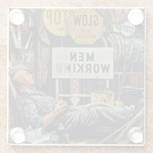 Männer Glasuntersetzer (Rückseite)