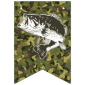 Männer glücklich Geburtstag Big Bass Fishing Camou Wimpelkette (Erste Fahne)