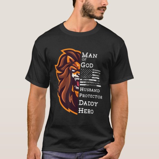 Männer Gottes Mann Mann Mann Mann Mann Daddy Prote T-Shirt (Vorderseite)