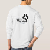 Männer Graue/Schwarz-angepasste lange Hülse - T-Shirt (Rückseite)