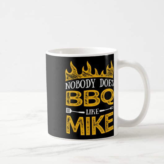 Männer Grillen mag Mike Kaffeetasse (Rechts)