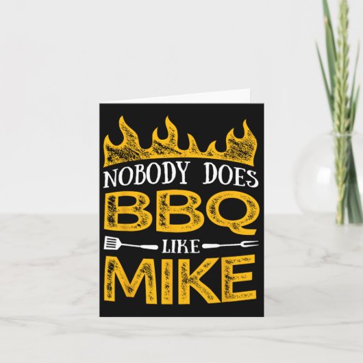 Männer Grillen mag Mike Karte (Vorderseite)
