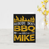 Männer Grillen mag Mike Karte (Gelbe Blume)