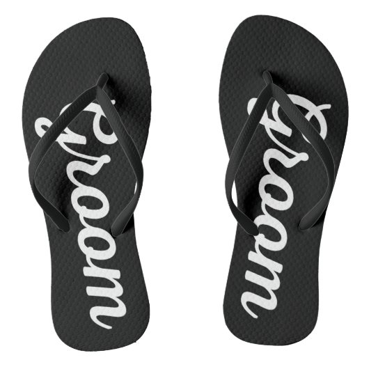 Männer Groom Hochzeitsdame dünne Strap schwarze Di Badesandalen (Fußbett)