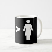 Männer größer als Frauen-weiße Tasse (VorderseiteRechts)