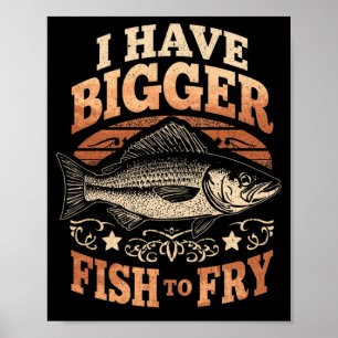 Männer haben größere Fische zu braten lustig Angel Poster