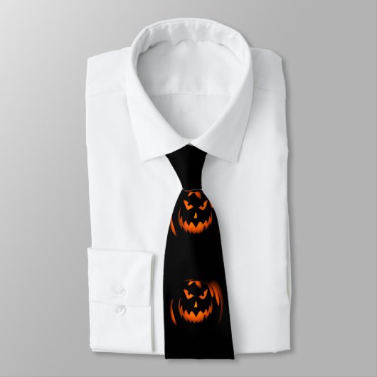 Männer Halloween Krawatte Jack-O-Lantern Neck Tie (Gebunden)