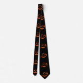 Männer Halloween Krawatte Jack-O-Lantern Neck Tie (Rückseite)