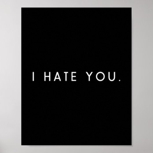 Männer hass - minimalistischer lustiger Hasser-Spr Poster (Vorne)