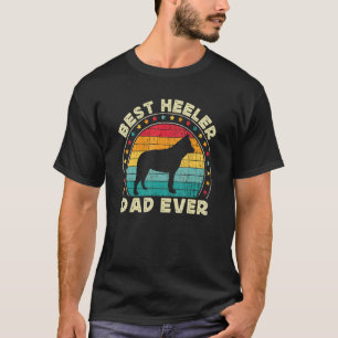 Männer Heeler Vater für Männer Retro Blau Rot Aust T-Shirt