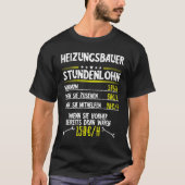 Männer Heizungsbauer Stundenlohn Sanitäre Pflanze  T-Shirt (Vorderseite)