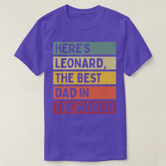 Männer hier ist Leonard der beste Vater der Welt T-Shirt (Design vorne)