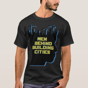 Männer hinter dem Gebäude Astronaut Geburtstagskam T-Shirt