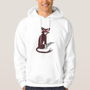 Männer-Hoodie mit süßer brauner Katzengrafik Ori Hoodie