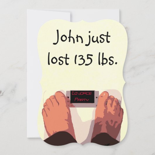 (Männer) Humorales Party der Scheidung Einladung (Vorderseite)