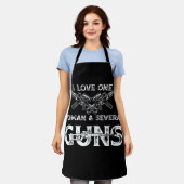 Männer I Liebe 1 Frau und mehrere Gewehre Schürze (Getragen)