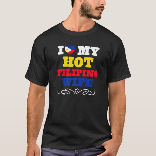 Männer I Liebe Ehefrau Philippinen - Heiße Philipp T-Shirt (Vorderseite)