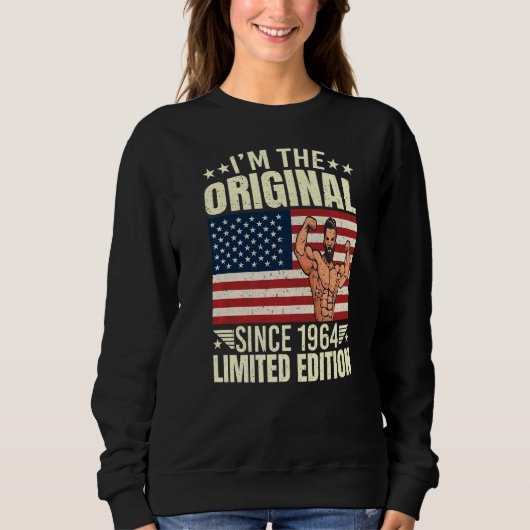 Männer ich bin das Original seit 1964 Coole Retro- Sweatshirt (Vorderseite)