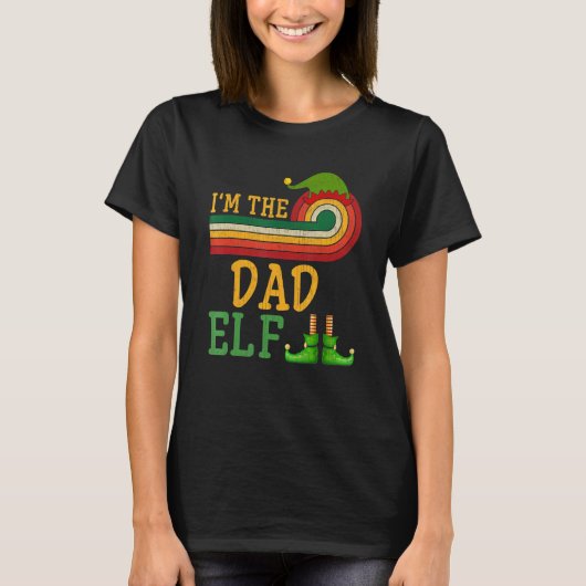 Männer ich bin der Vater Elf Matching Group Weihna T-Shirt (Vorderseite)