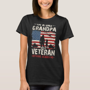 Männer Ich bin ein Opa des Vaters und Veteran Vate T-Shirt