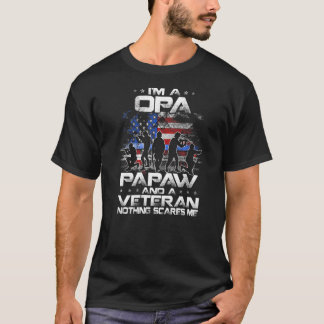 Männer ich bin ein Opa-Papa und ein Veteran Nichts T-Shirt