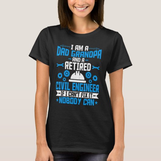 Männer ich bin ein Vater Opa & Remüde Zivil Engine T-Shirt (Vorderseite)