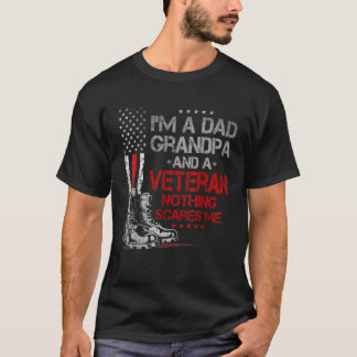 Männer ich bin ein Vater Opa und ein Veteran Nicht T-Shirt