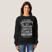 Männer ich bin ein Vater Opa und müde Computer Tec Sweatshirt (Vorne ganz)