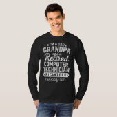 Männer ich bin ein Vater Opa und müde Computer Tec T-Shirt (Vorne ganz)