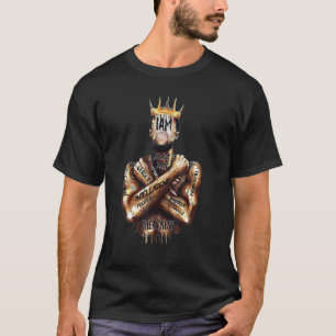 Männer Ich bin schwarzer Mann König starker Vater T-Shirt