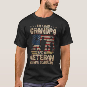 Männer Ich bin Vater Großvater Veteran Veteran Tag T-Shirt