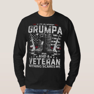 Männer Ich bin Vater Grumpa Veteran Veteran Vetera T-Shirt