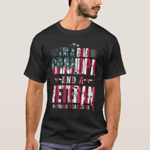 Männer Ich bin Vater Opa und Veteran nichts kann i T-Shirt
